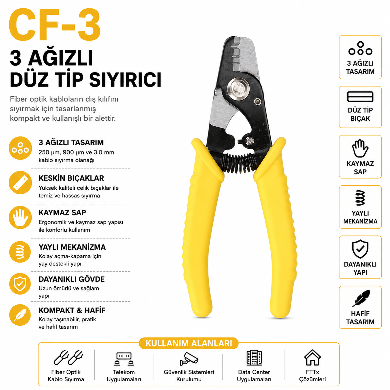 CFS-3 Düz Tip 3 Ağızlı Sıyırıcı
