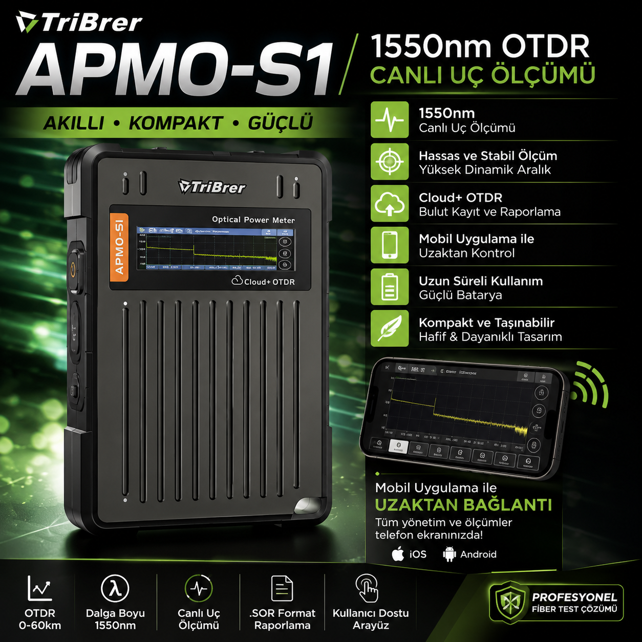 TriBrer APMO-S1 Mini Wi-Fi Otdr